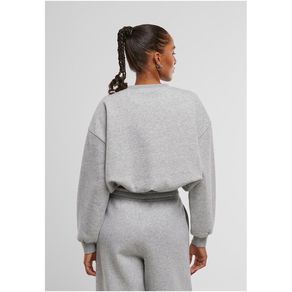 Urban Classics - Cropped Gathered Sweatshirt - Grau